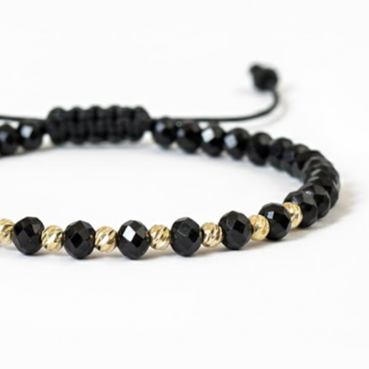 1 + 1 Gratis Bratara Reglabila AURRA®, Marime Universala, Black-Gold