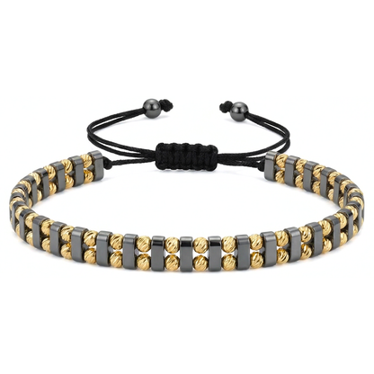 Bratara Reglabila AURRA®, 6 mm, Marime Universala, Dark Grey-Gold