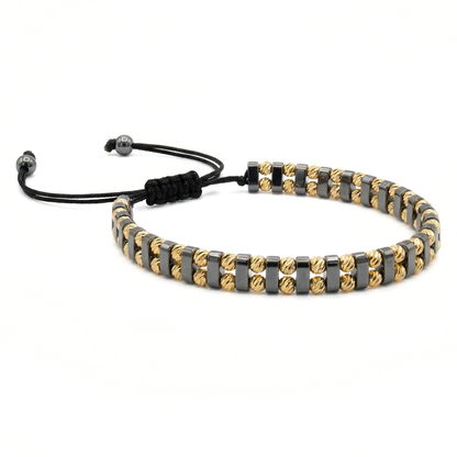 Bratara Reglabila AURRA®, 6 mm, Marime Universala, Dark Grey-Gold