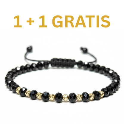 1 + 1 Gratis Bratara Reglabila AURRA®, Marime Universala, Black-Gold