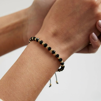 Bratara Reglabila AURRA® Black-Gold, Marime Universala