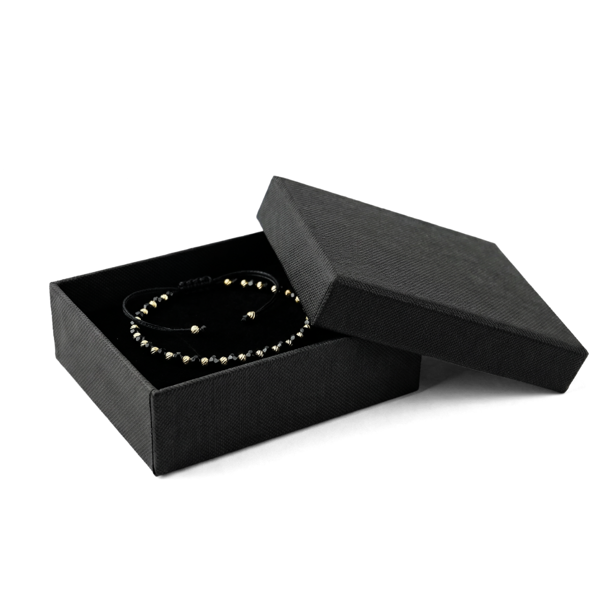 Cutie Cadou Bratara, Premium, Negru, 9x7x2.8 cm