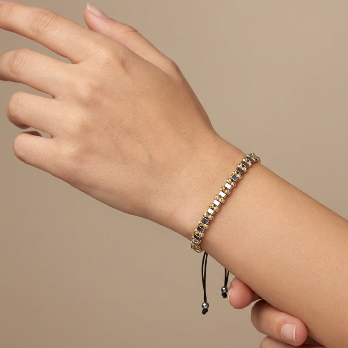 Bratara Reglabila AURRA®, 5.5 mm, Marime Universala, Silver-Gold