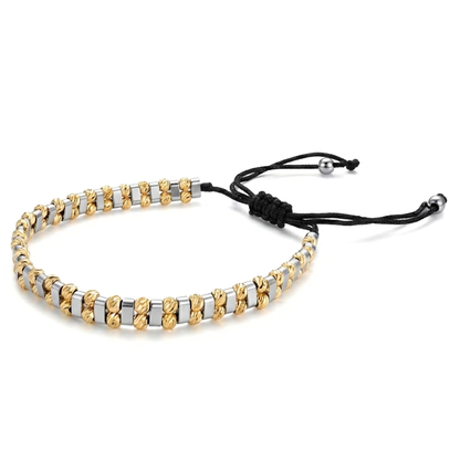 Bratara Reglabila AURRA®, 5.5 mm, Marime Universala, Silver-Gold