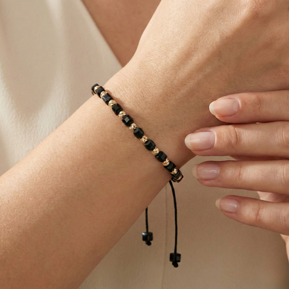 Bratara Reglabila AURRA®, Marime Universala, Black-Gold