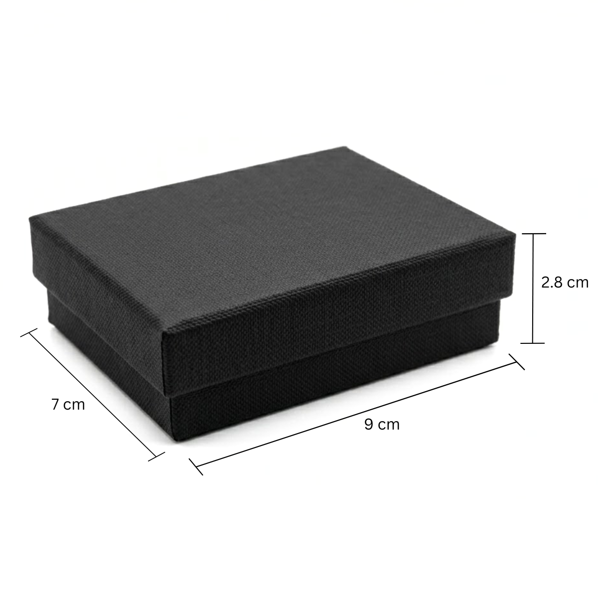 Cutie Cadou Bratara, Premium, Negru, 9x7x2.8 cm