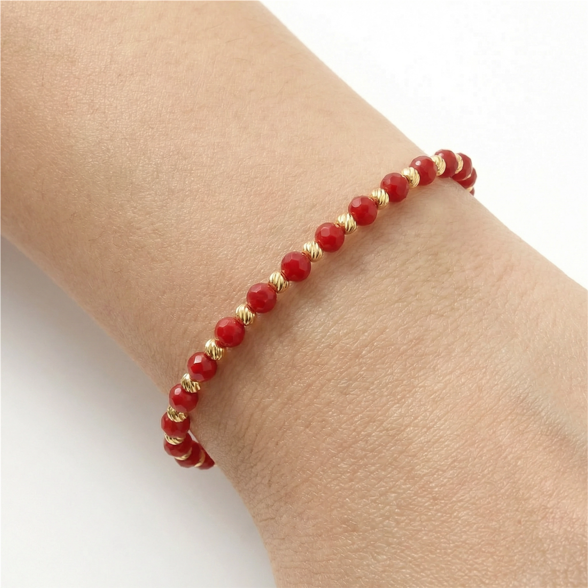 1 + 1 Bratara Reglabila AURRA®, Marime Universala, Red-Gold