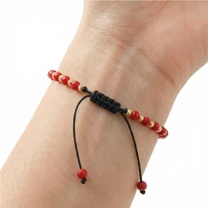 Bratara Reglabila AURRA®, Marime Universala, Red-Gold